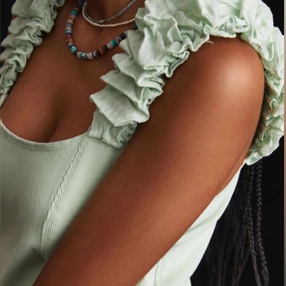 Anthropologie by Anthropologie NWT Ribbed Corset Tank L Large